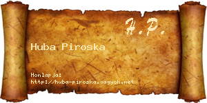 Huba Piroska névjegykártya